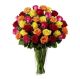 Florero con Rosas de Colores x 36 und