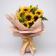 Bouquet de girasoles con follaje verde – Flores Bogotá