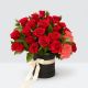 Caja de lujo con rosas y gerberas rojas – Flores Bogotá